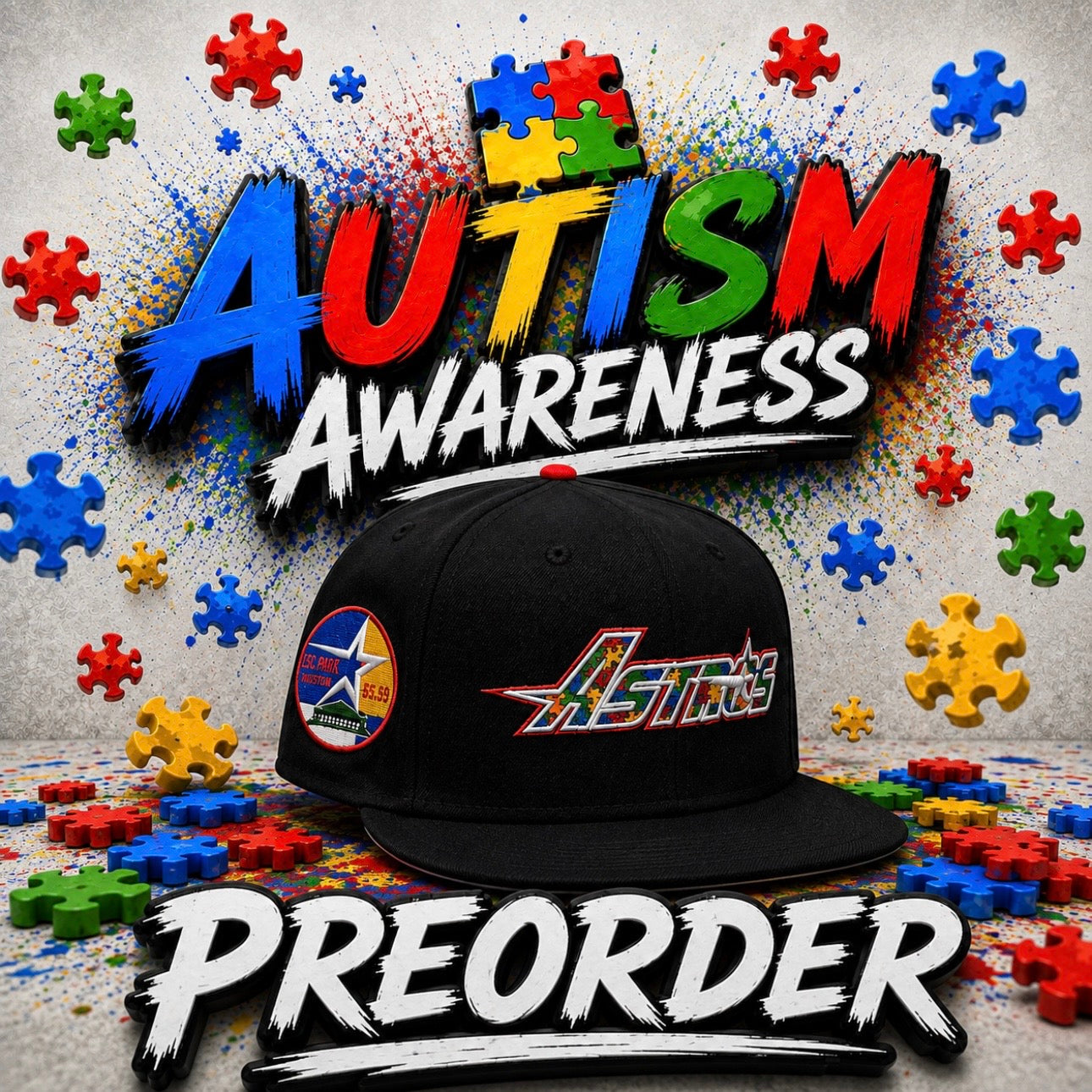 🚨PRE ORDER🚨 Houston Astros 35 Great Years Side Patch Fitted Hat MLB New Era 5950 (Navy Blue/Yellow/Green/Red/Gray)