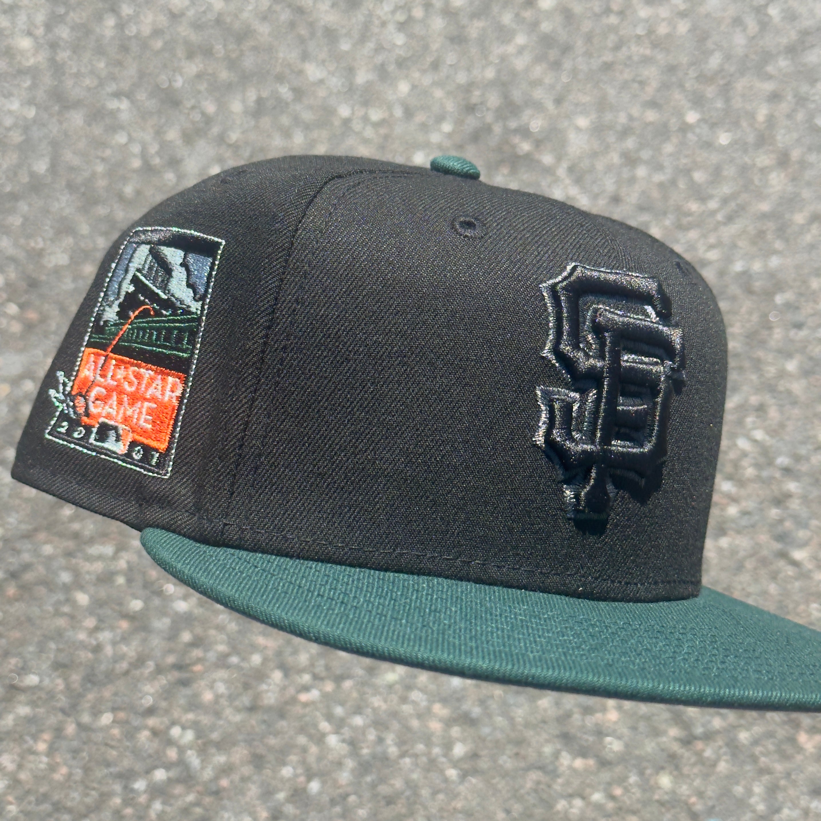San Francisco Giants 2007 All Star Game Side Patch MLB Fitted Hat New Era 5950(Black/Green/Orange/Gray)