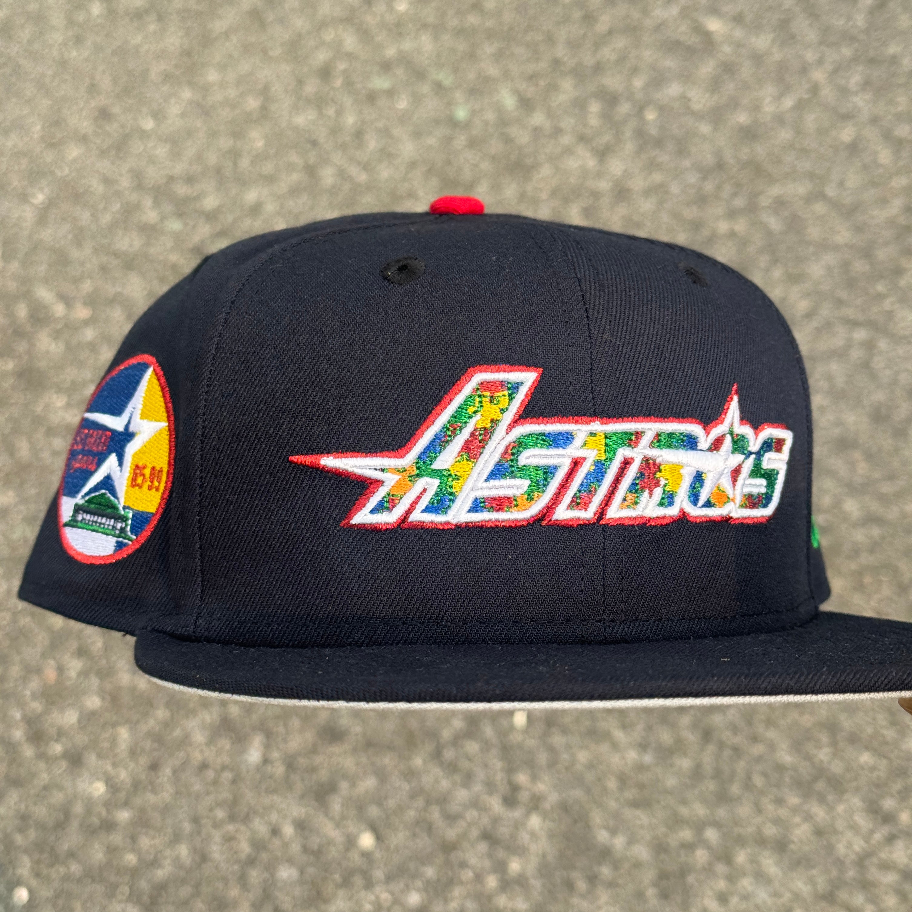 🚨PRE ORDER🚨 Houston Astros 35 Great Years Side Patch Fitted Hat MLB New Era 5950 (Navy Blue/Yellow/Green/Red/Gray)