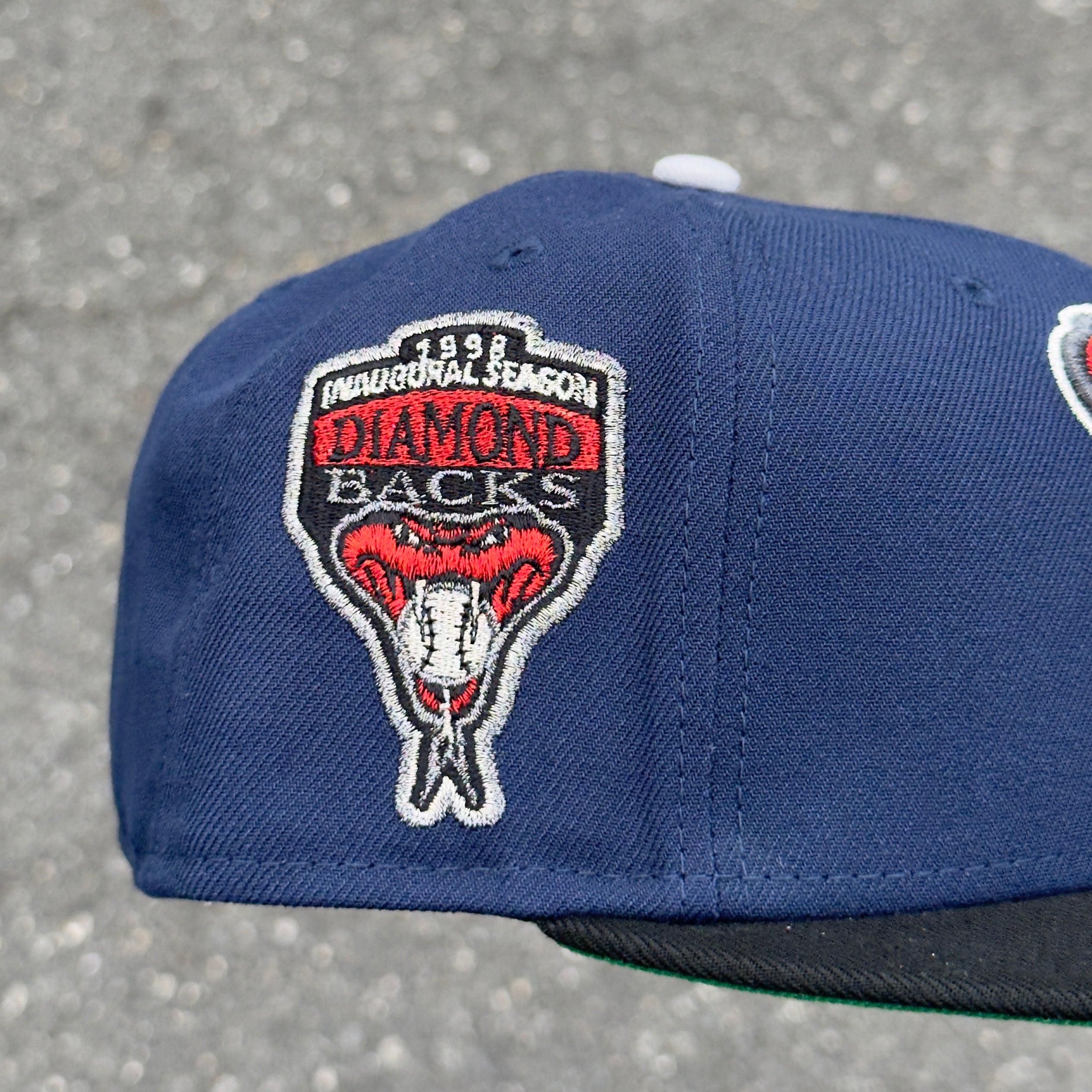 Arizona Diamondbacks 1998 Inaugural Season Side Patch Fitted Hat New Era 5950 (Blue/Black/White/Silver/Red/Green)