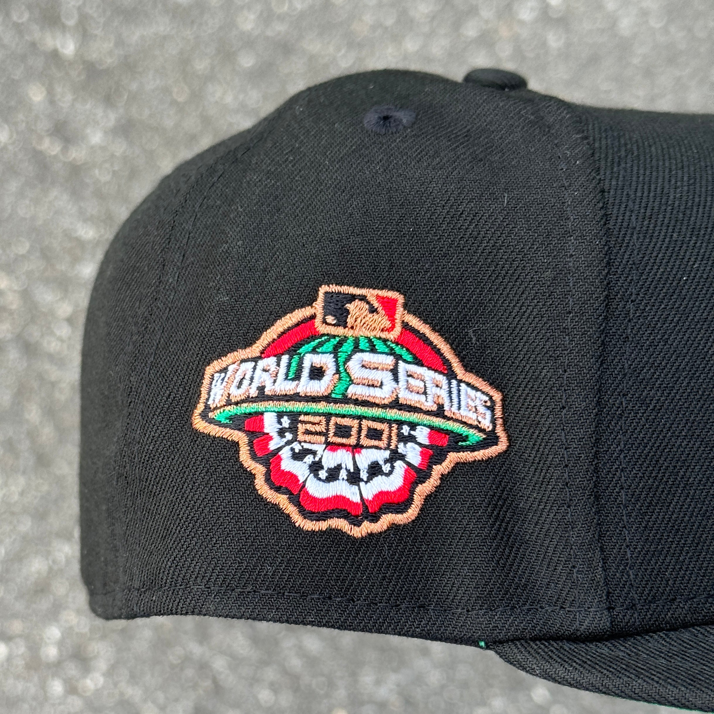 Arizona Diamondbacks 2001 World Series Side Patch Fitted Hat New Era 5950 (Black/White/Red/Copper/Green)