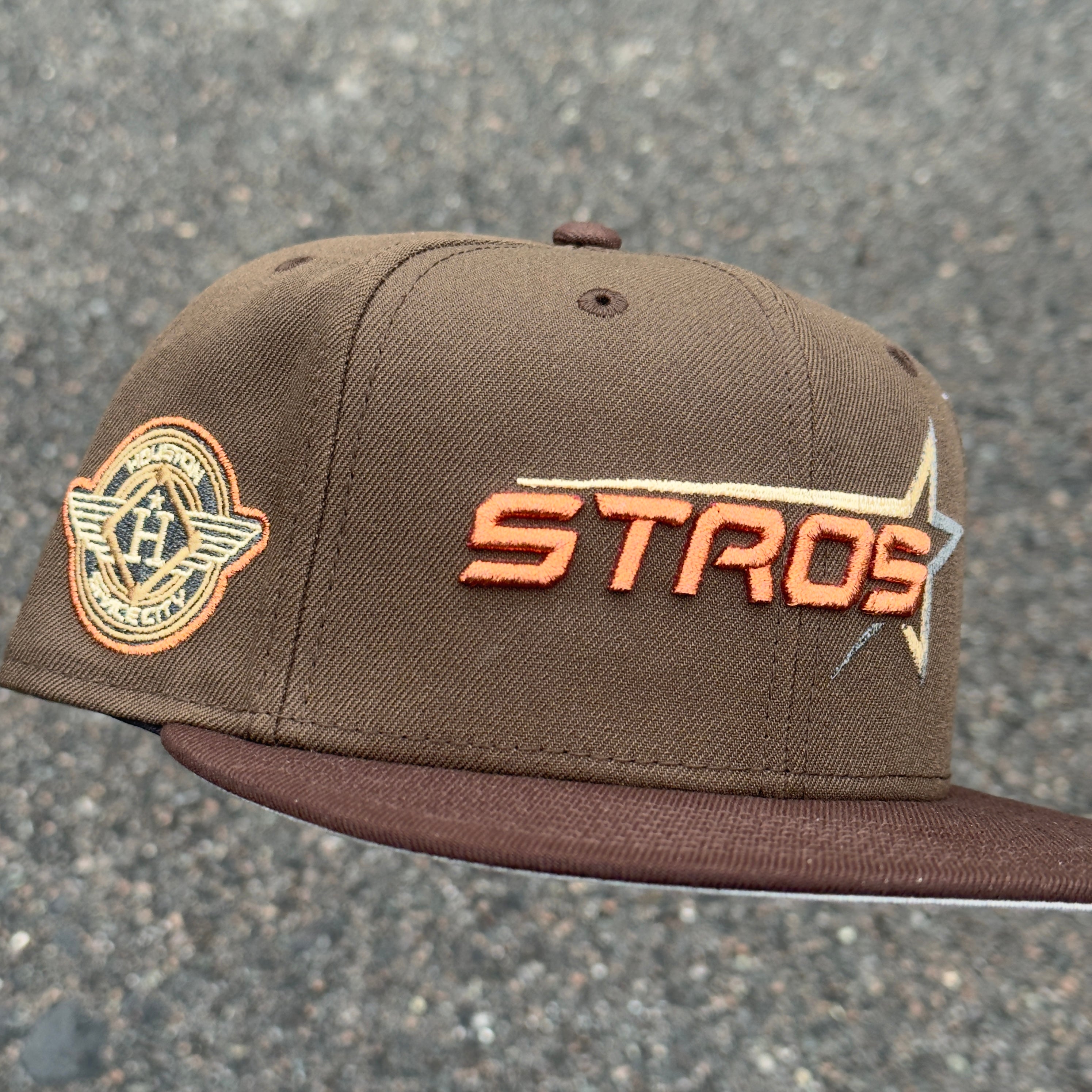 Houston Astros Space City Connect Side Patch Fitted Hat New Era 5950 (Brown/Burntwood/Seashell/Copper/Gray)