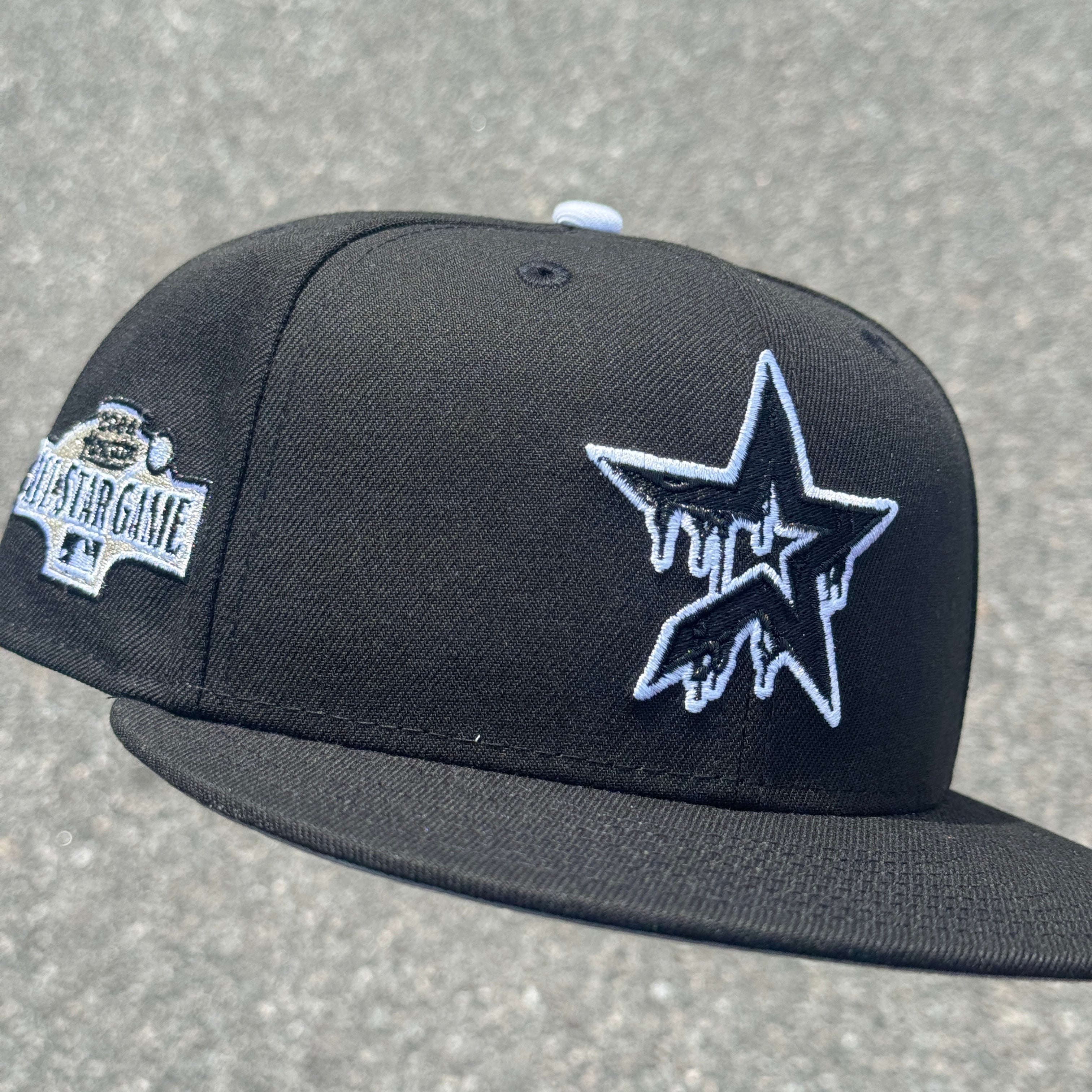 Houston Astros Drip 2004 All Star Game Side Patch MLB Fitted Hat New Era 5950(Black/White/Silver/Gray)