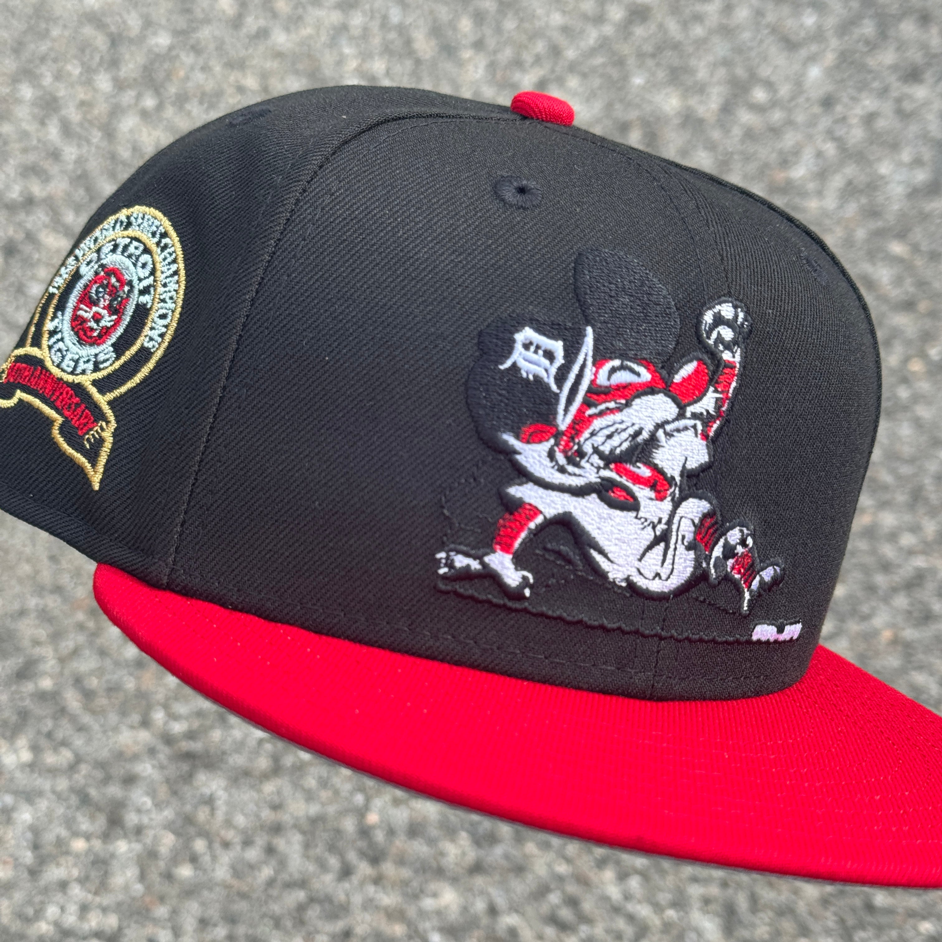 Detroit Tigers 50th Anniversary Side Patch Fitted Hat New Era 5950 (Black/White/Red/Gold/Iris/Gray)