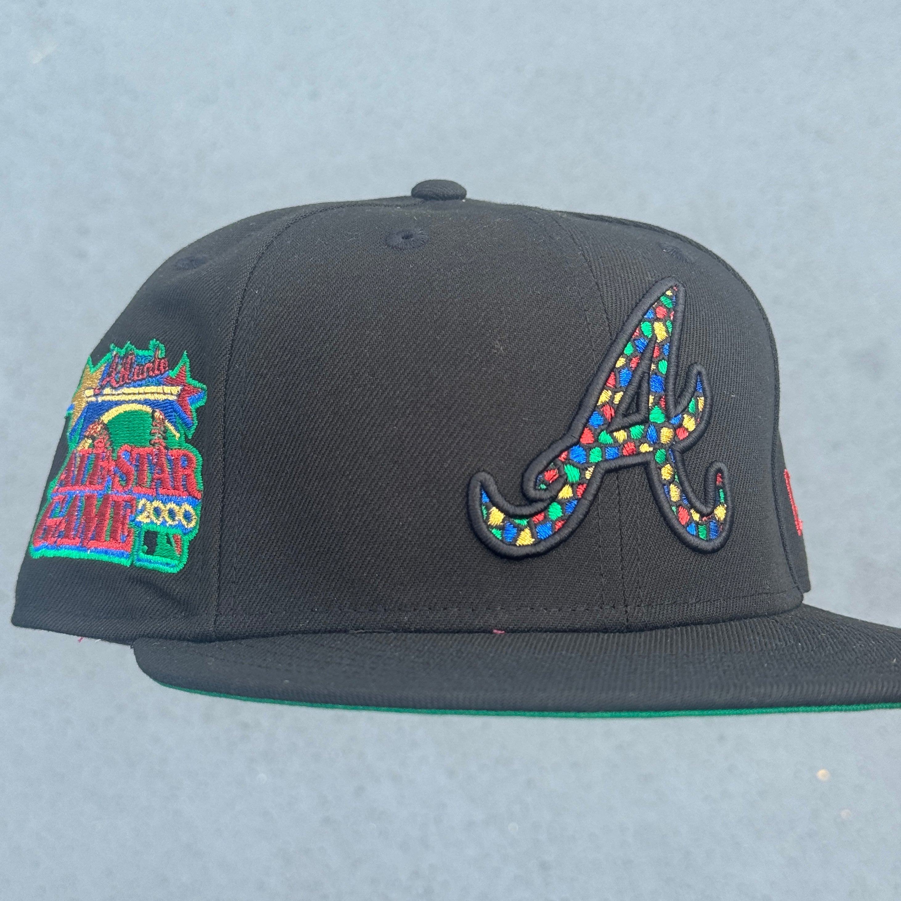 Atlanta Braves 2000 All Star Game Side Patch MLB Fitted Hat New Era 5950(Black/Green/Red/Blue/Gold/Gray)