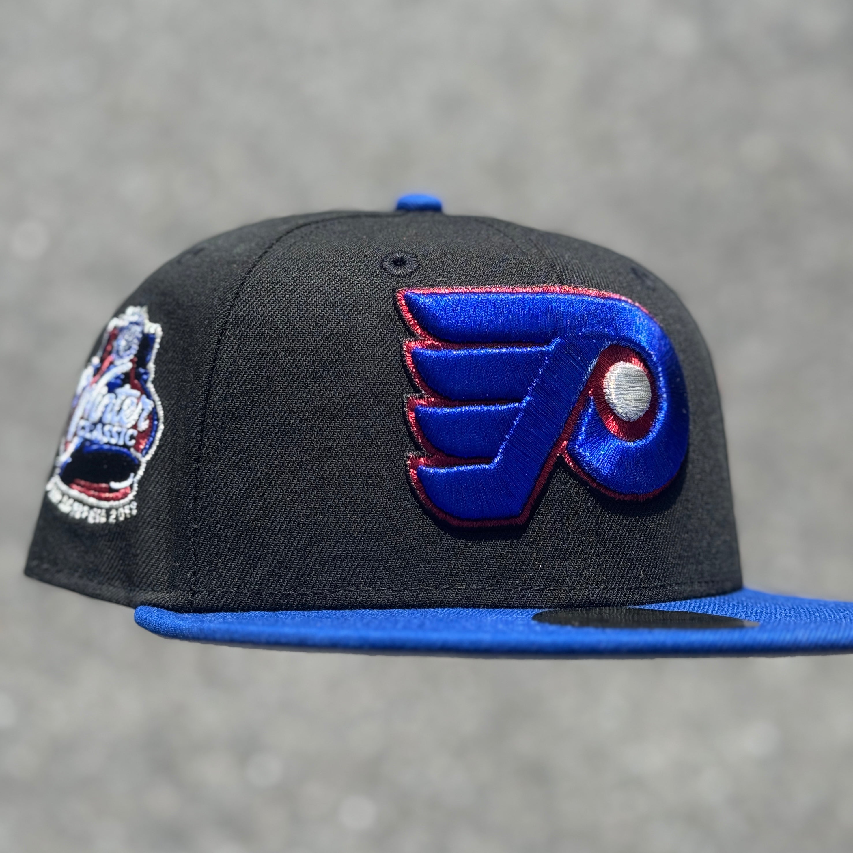 Philadelphia Flyers 2012 Winter Classic Side Patch Fitted Hat New Era 5950 NHL (Blue / Red / White / Grey)