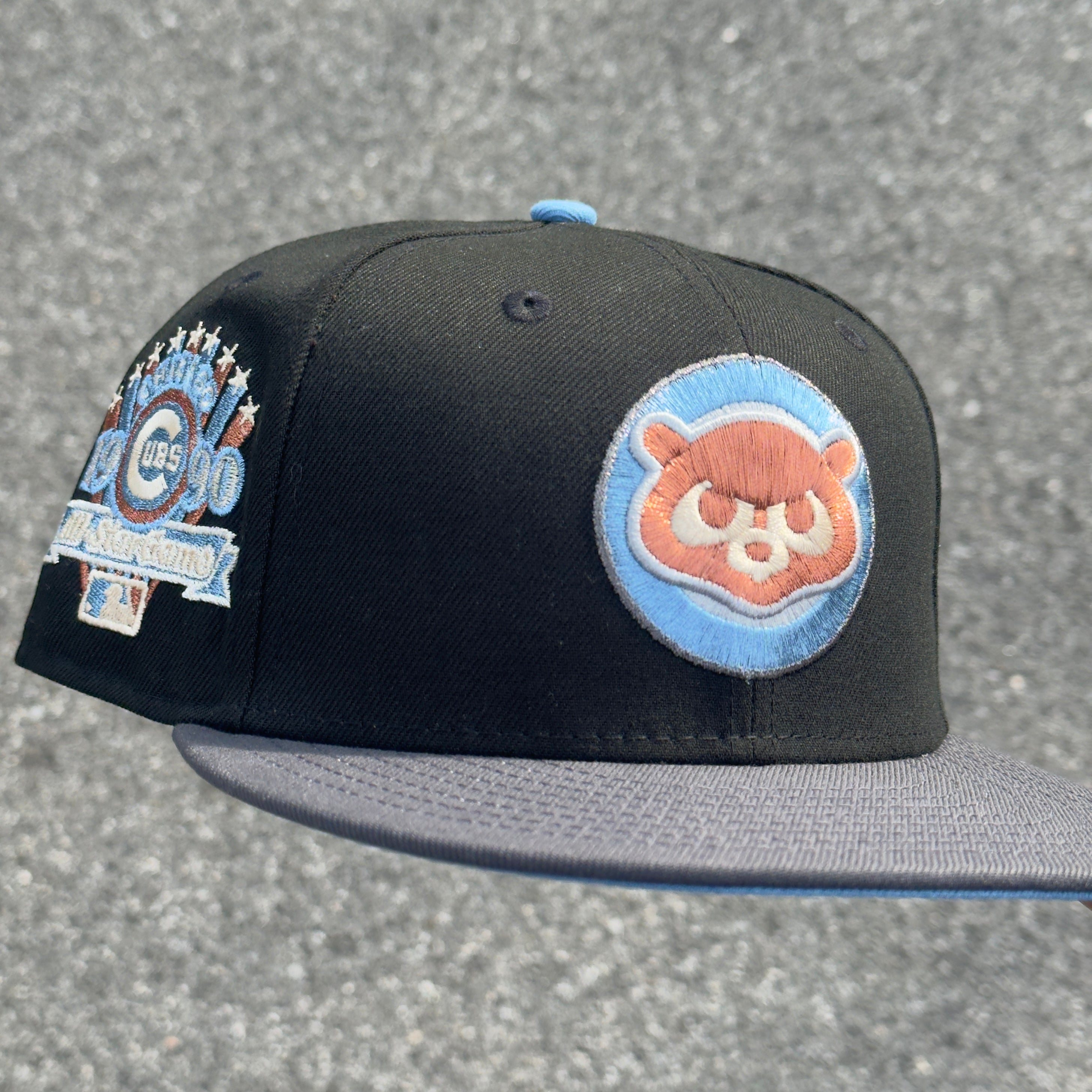 Chicago Cubs 1990 All Star Game Side Patch Fitted Hat New Era 5950 (Black/Graphite/Sky Blue/Copper/White/Seashell)