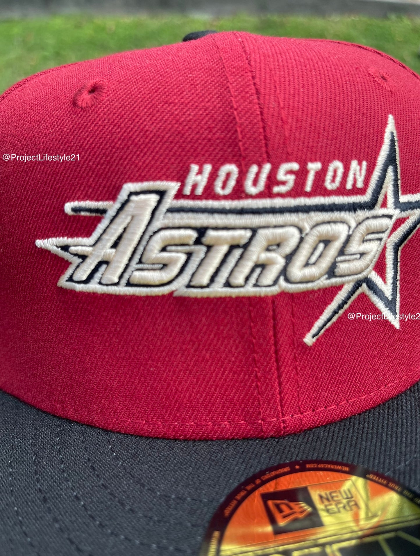 Houston Astros Astrodome Patch Fitted Hat (Brick Red/Black)