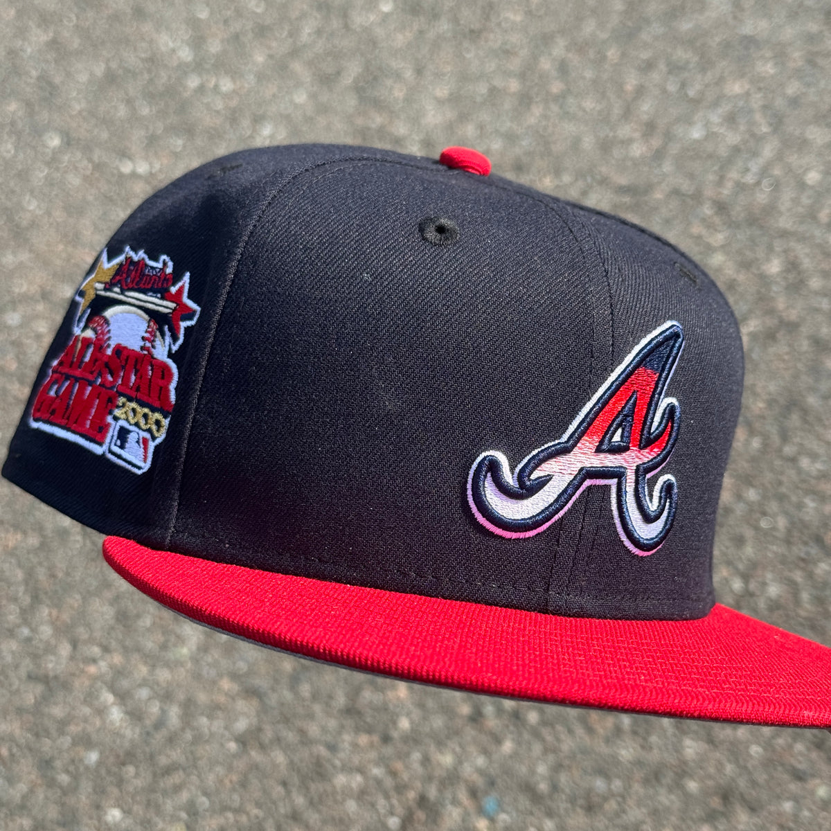 Atlanta Braves 2000 All Star Game Side Patch MLB Fitted Hat New Era 5950(Navy Blue/Red/White/Gold/Gray)