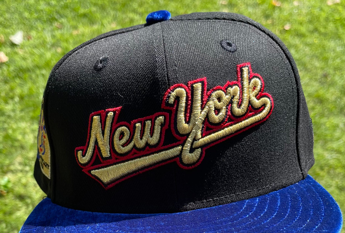 New York Mets Shea Stadium 40th Anniversary Fitted Hat (Black/Blue)