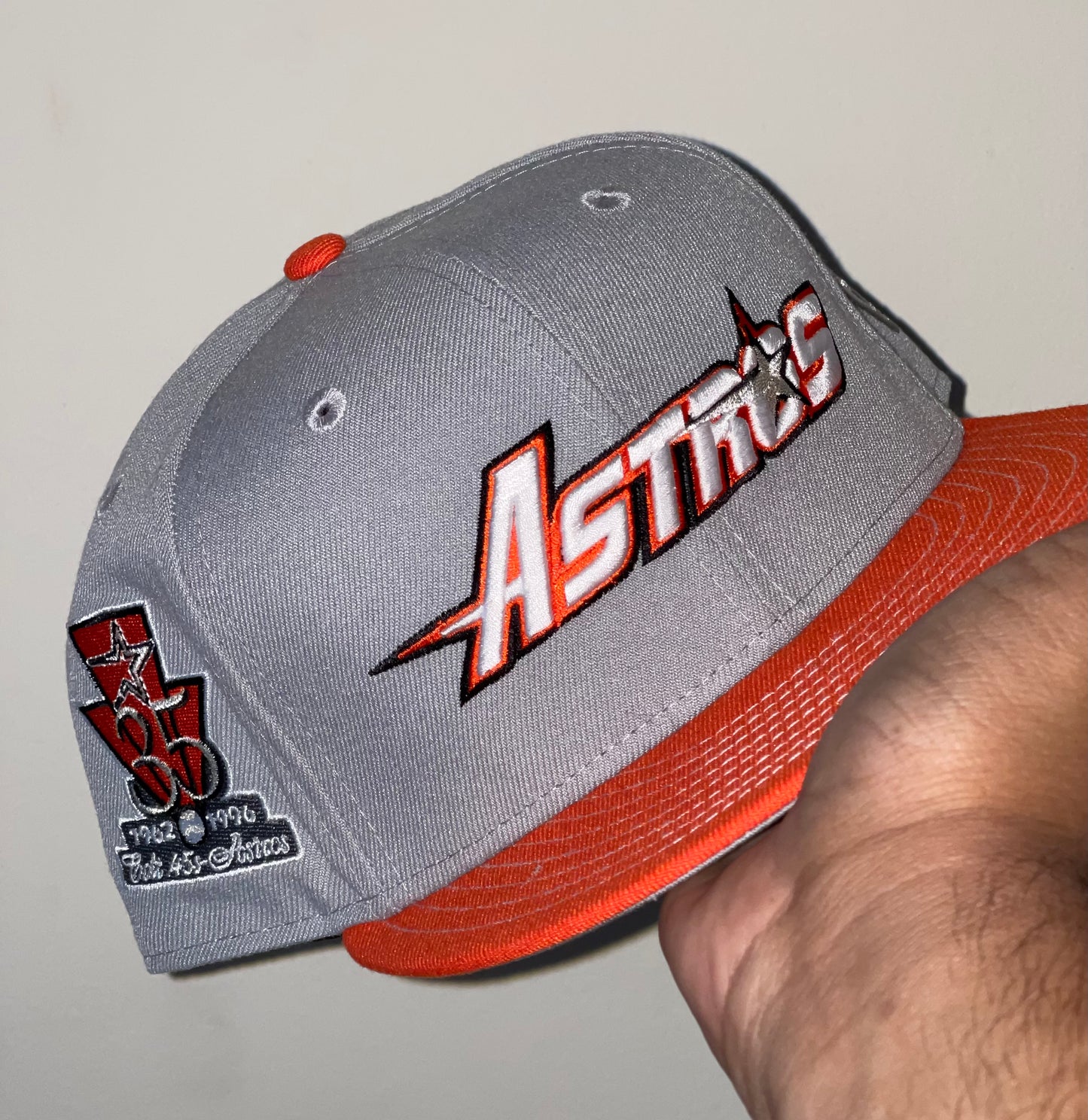 Houston Astros 35th Anniversary Fitted Hat (Gray/Orange)