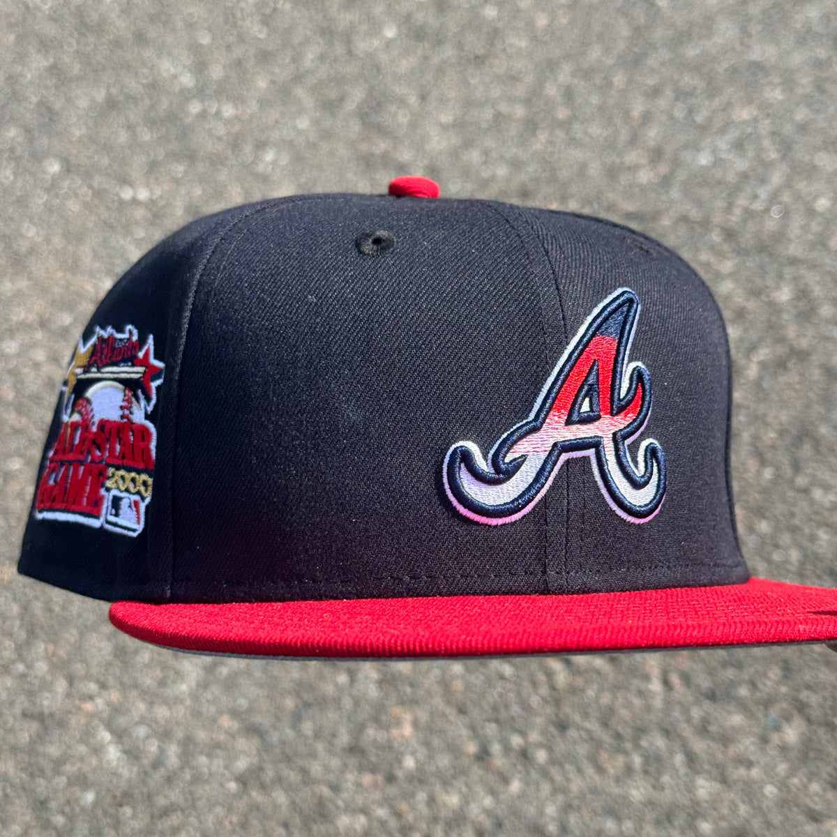 Atlanta Braves 2000 All Star Game Side Patch MLB Fitted Hat New Era 5950(Navy Blue/Red/White/Gold/Gray)