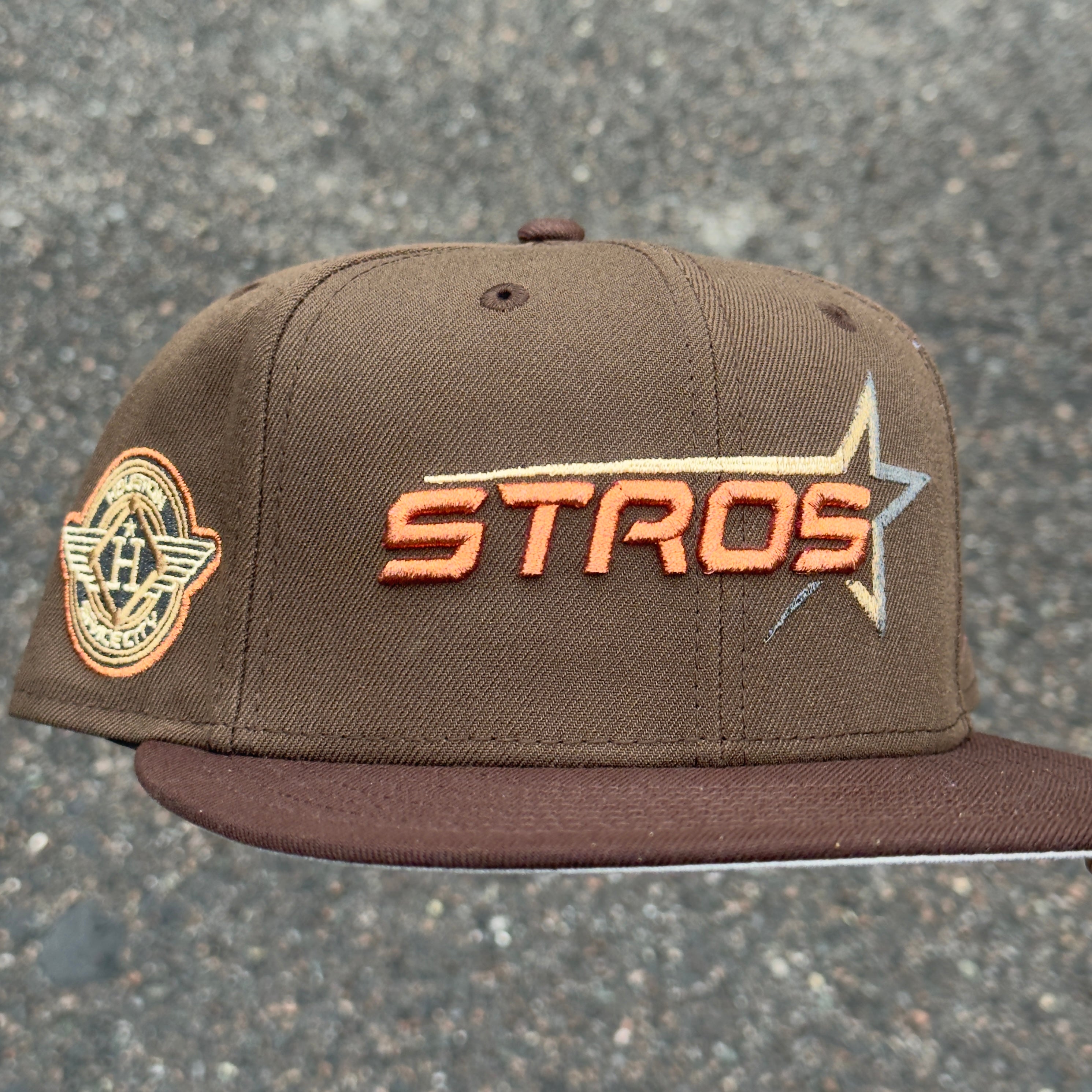 Houston Astros Space City Connect Side Patch Fitted Hat New Era 5950 (Brown/Burntwood/Seashell/Copper/Gray)