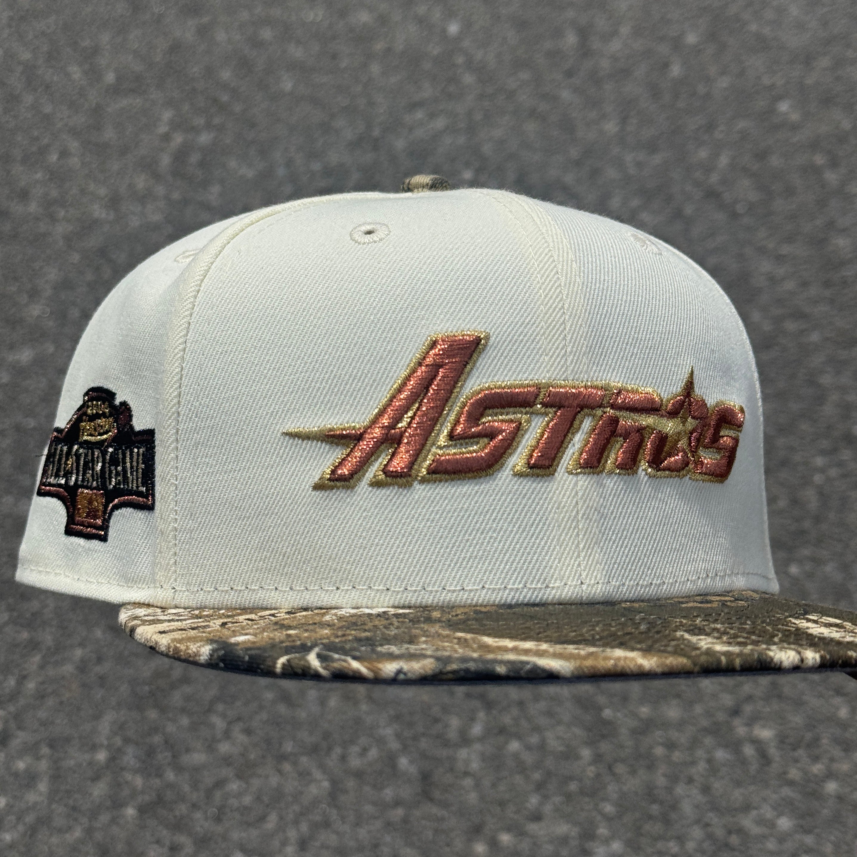 Houston Astros Real Tree 2004 All Star Game Side Patch MLB Fitted Hat New Era 5950(Off White/Real Tree/Black/Seashell/Copper/Gold/Gray)