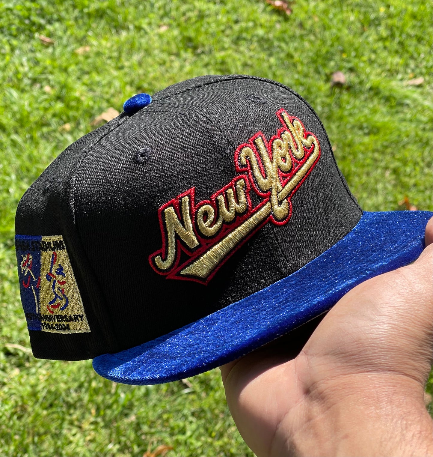 New York Mets Shea Stadium 40th Anniversary Fitted Hat (Black/Blue)