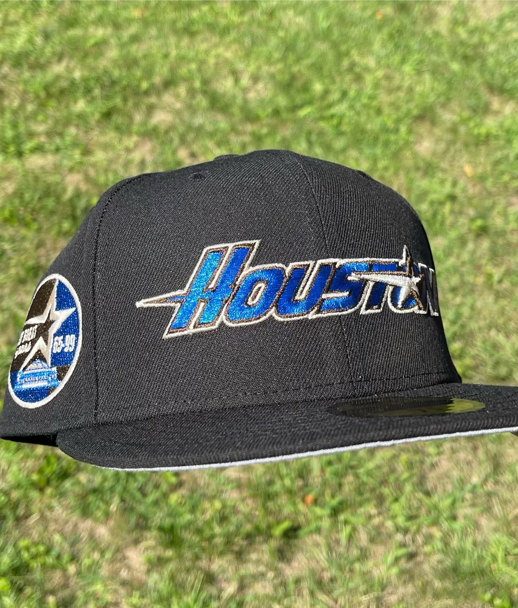 Houston Astros 35 Great Years Side Patch Fitted Hat (Black/Blue/Gray) New Era 5950