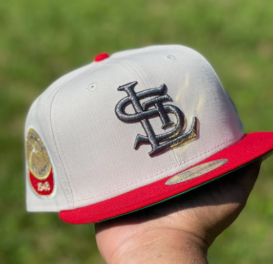 St. Louis Cardinals 1948 All Star Game Patch Fitted Hat (Stone/Red) New Era 5950