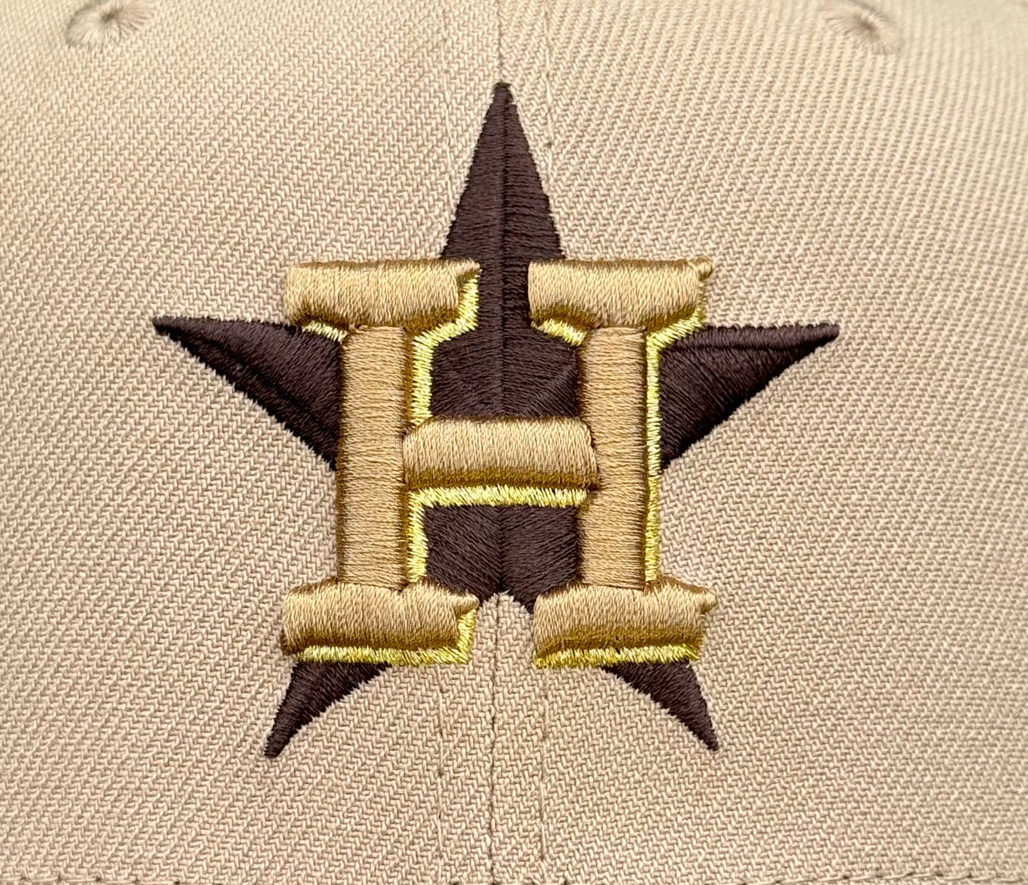 Houston Astros 2017 World Series Side Patch Fitted Hat New Era 5950 (Tan/Brown/Gold/Gray)