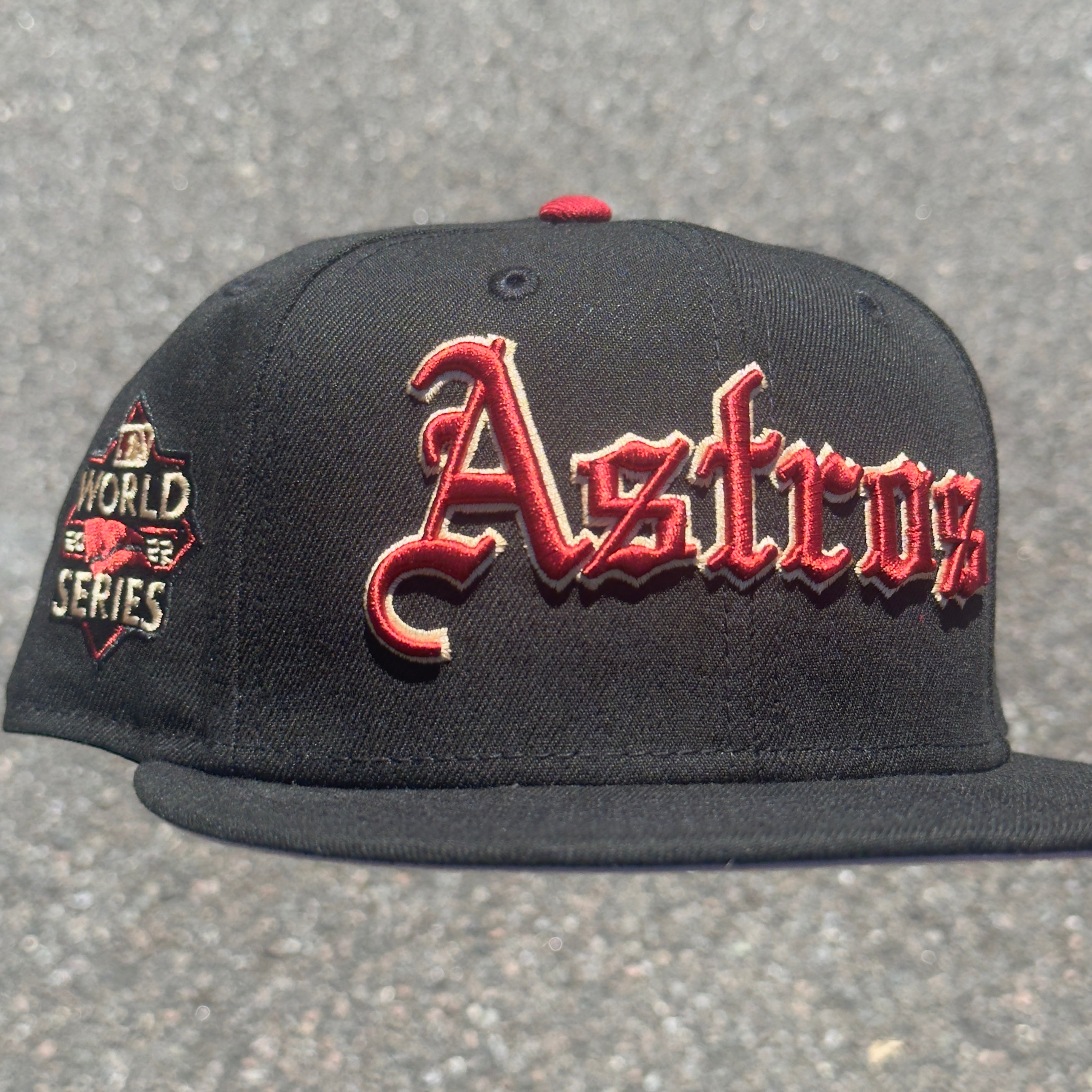 Houston Astros 2022 World Series Side Patch MLB Fitted Hat New Era 5950(Black/Red/Tan/Pink)