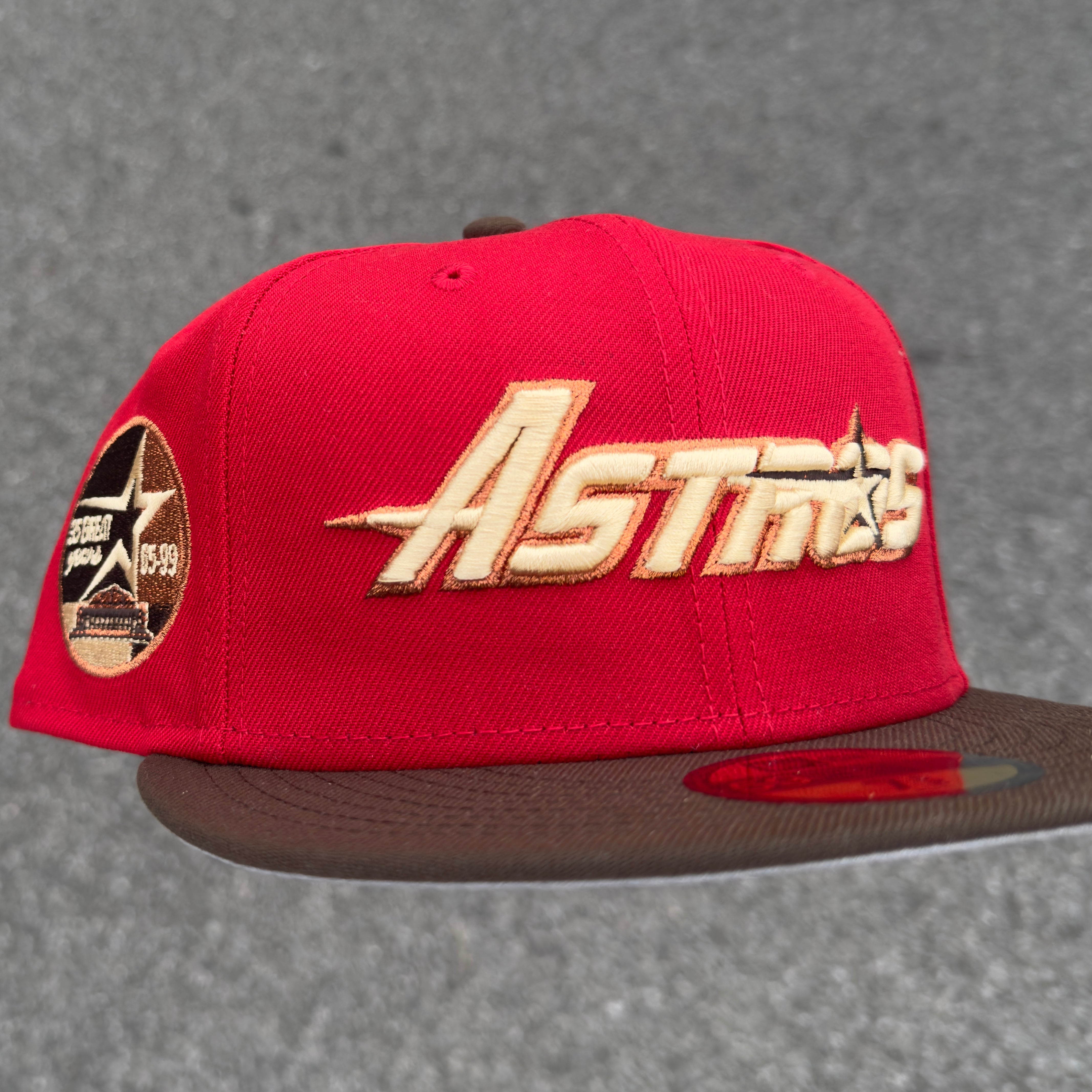 Houston Astros 35 Great Years Side Patch Fitted Hat New Era 5950 (Red/Brown/Seashell/Copper/Gray)