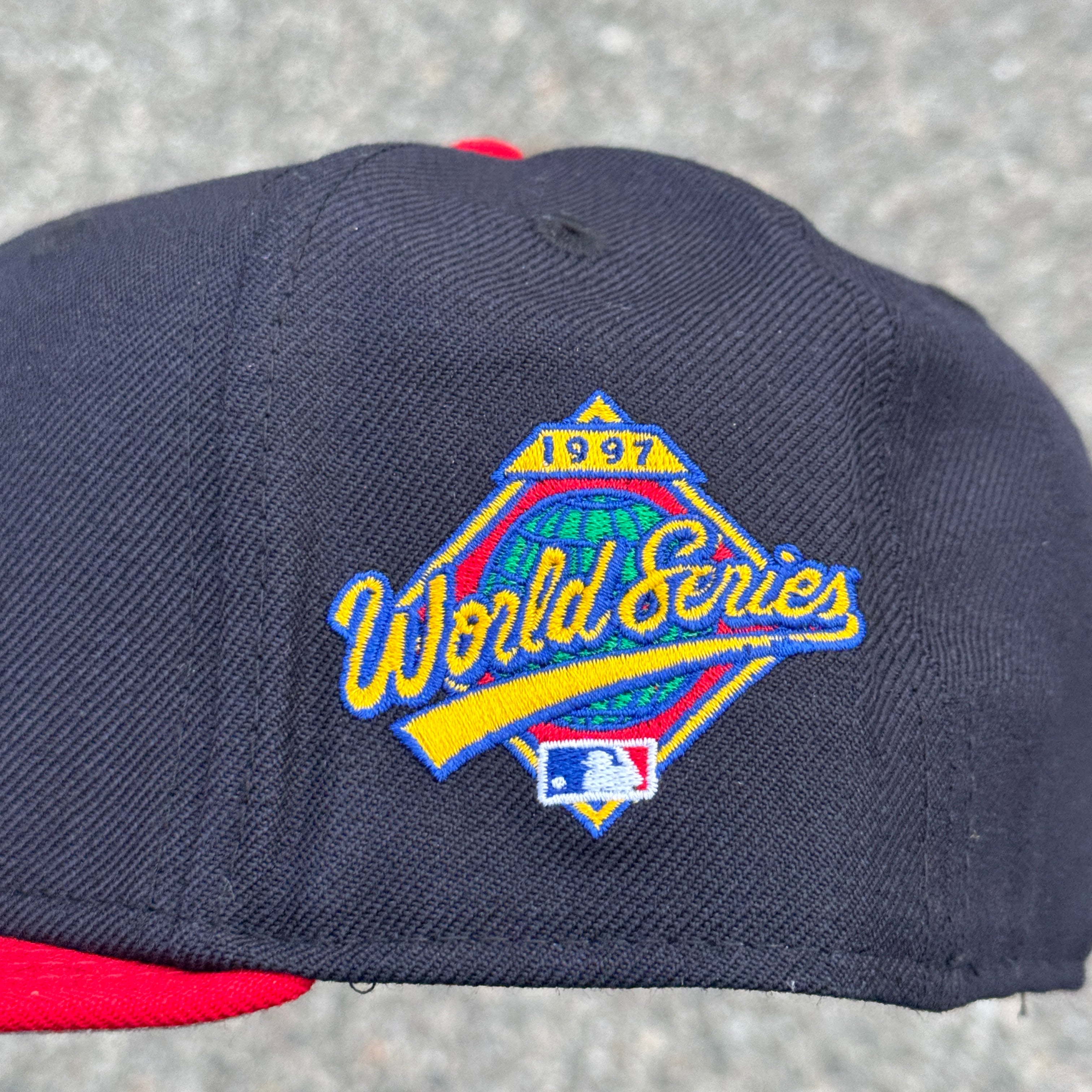 Cleveland Indians Chief Wahoo Banned logo 1997 World Series Fitted